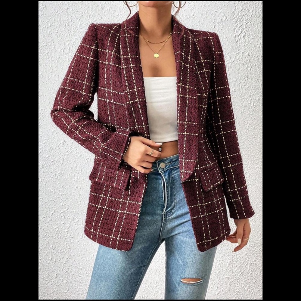 Burgundy and Gold Blazer